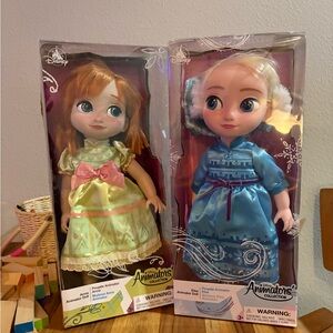 Disney Green and Blue Dolls Collection